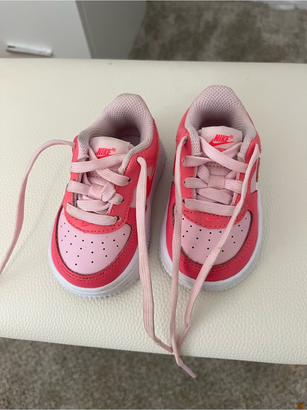Nike Kids Pink and Hot Pink Low-Top Sneakers